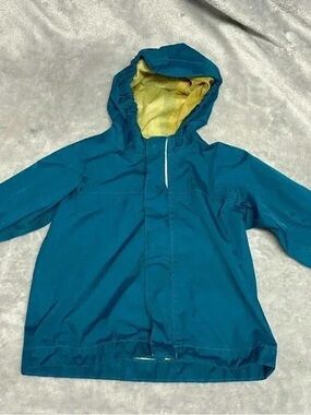 ⭐️ MEC Teal Hooded Kids Jacket with Yellow Lining